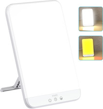 Light Therapy Lamp, Ultra-Thin Uv-Free 10000 Lux Therapy Light, Timer Function,