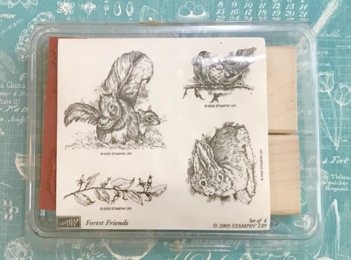 NEW! FOREST FRIENDS 2005 Stampin' Up! squirrel rabbit bunny acorns bird bunnies - Picture 2 of 2