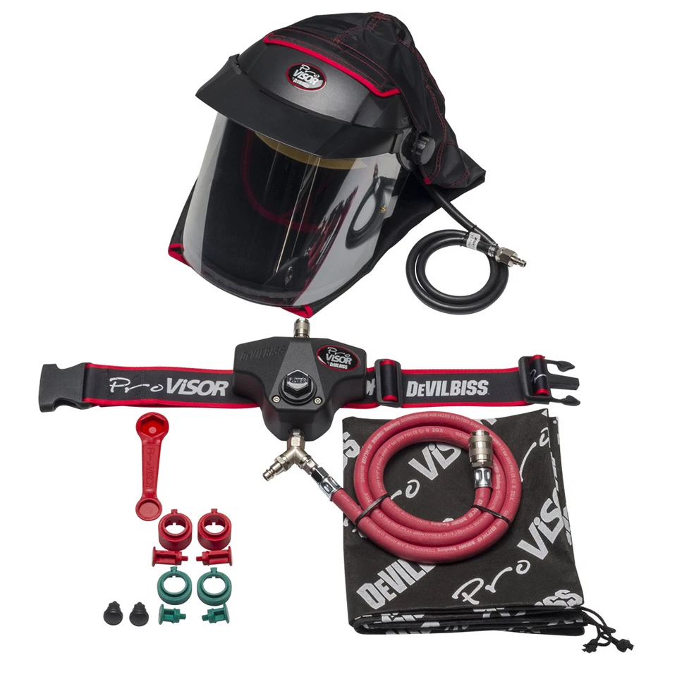 DeVilbiss PROV-650 Air Fed Maske Pro Visier neuestes Design verbesserter Komfort - Bild 1 von 1