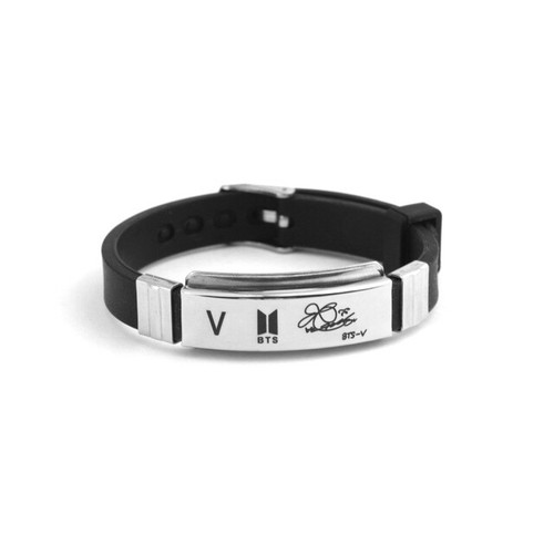 BTS Bangtan Boys Stainless Steel Wristband Bracelet Cuff Bangle Unisex Jewelry - Photo 3 sur 20
