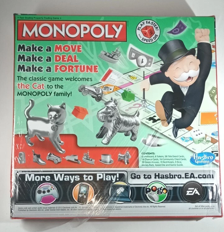 Monopoly Board Game by Hasbro Gaming with Cat Token ~ Sealed Family Board Game - Image 2 of 4