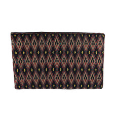 Vintage Envelope Clutch Purse Geometric Design & Black Velvet Shoulder Strap NOS