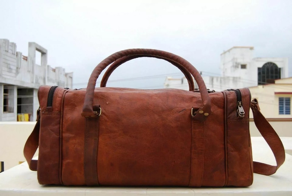 XL Bag Leather Duffle Men Travel Genuine Luggage Overnight Mens Weekend
