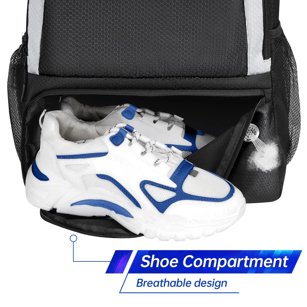 Pickleball Bag Backpack with Shoe Compartment, Fence Hook for Men Women, Larg... Pickleball Bag Backpack with Shoe Compartment, Fence Hook for Men Women, Larg...