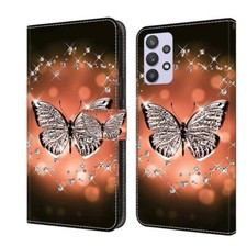 Funda de teléfono tipo billetera con flores y plumas de mariposa para Huawei Y5 Y6 Pro P Smart Z Nova 9