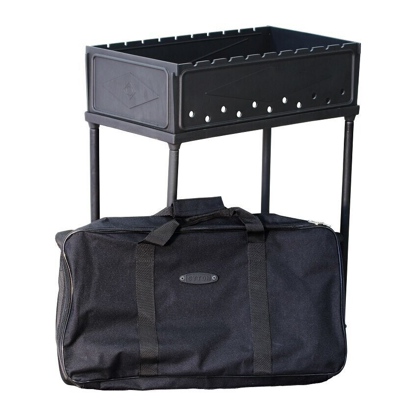 CLAX chariot pliable, chariot à plateforme à deux niveaux, gris, avec boîte