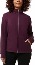 32 Degrees Heat Active Jacket Mock Neck Potent Purple Full-Zip Women's Small