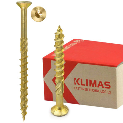 Klimas WKCS Holzbauschrauben verzinkt Torx Senkkopf Ø 3-10 mm bis 400 mm lang