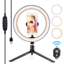 10  Ring Light with Tripod  Remote 3 Light Modes - USA STOCK