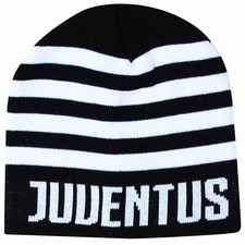 New Official FC Juventus Crest Football Fans Beanie Hat, Juventus Winter Beanie