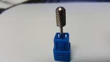 2x Acrylic Nail Carbide Bit Large Barrel 3XC Silver Smooth Safety Top 3/32"