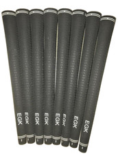 EGK GOLF VOLT BLACK STANDARD SIZE GRIPS .600 CORE SIZE, 8 PACK