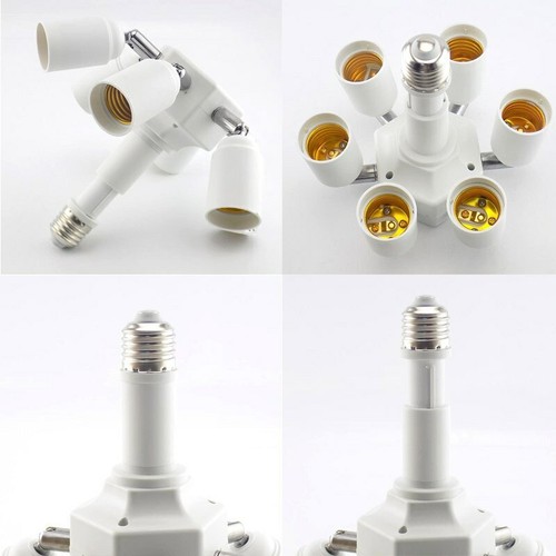E27 to E27 LED Light Base Converters Adapter Socket Splitter Bulb Lamp Holder - Picture 4 of 16