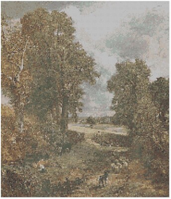 Stickvorlage Cross Stitch von Florashell   Constable   The Cornfield, 14