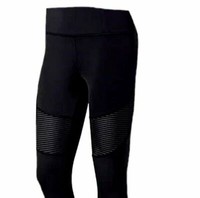 FK6878 Reebok 7/8 Laufhose Lauftights Tights Workout Mesh Schwarz Gr. M Neu