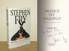Stephen Fry - Moab Is My Washpot - Signed - 1st/1st (1997 First Edition DJ)