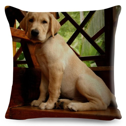 Cute Labrador Dog Pillowcase Decor Pet Animal Printed Cushion Cover - Picture 20 of 42
