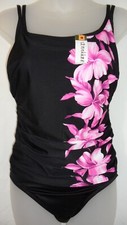 NWT Womens Miraclesuit Fauxkini Floral Print 1 PC One Piece SwimSuit