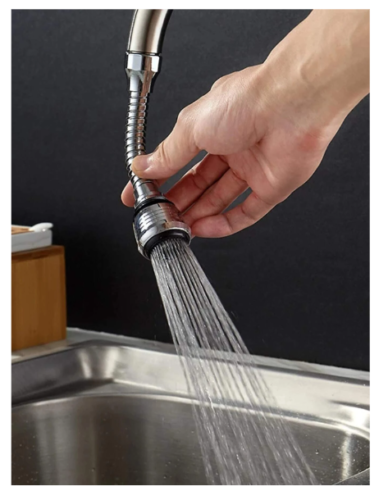 Kitchen Tap Faucet Extender 360° Flexible Bendable Sink Tap Spray Head Attachmen - Picture 2 of 6