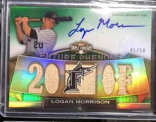 2011 Topps Triple Threads Emerald #124 Logan Morrison Bat Auto /50 Marlins