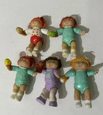 Vintage 1984 Cabbage Patch Kids Mini Dolls Lot of 5 Rare 3” PVC