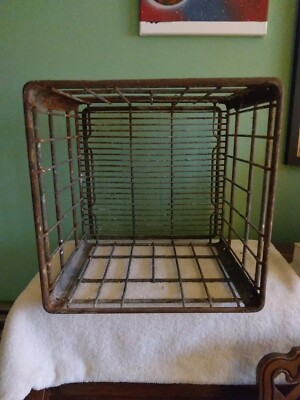 Vintage Metal Milk Crate DET PURE MILK | eBay