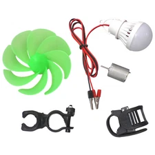 DC Micro Motor Small LED Lights Wind Turbine Generator Blades DIY Project Kit