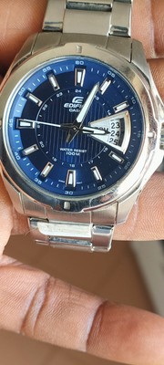 UHR CASIO EDIFICE EP 129 QUARZ BLAUES ZIFFERBLATT WASSERDICHT 100 METER, REF 5125