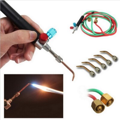 Jewelry Micro Mini Gas Little Torch Jewelers Welding Soldering Kit w/5 tips Hose