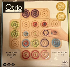 Otrio Deluxe - Tic Tac Toe Strategy Game Wood Board Complete by Marbles Brain