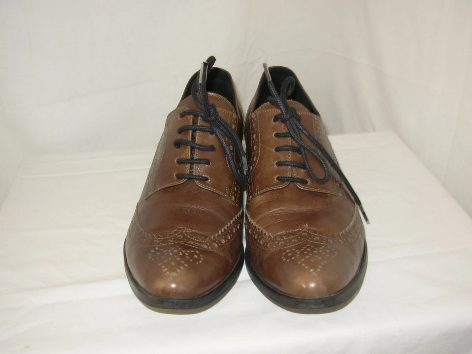 MINELLI Zapatos Richelieu Mujer T.39 Cuero Marrón - Imagen 4 de 4