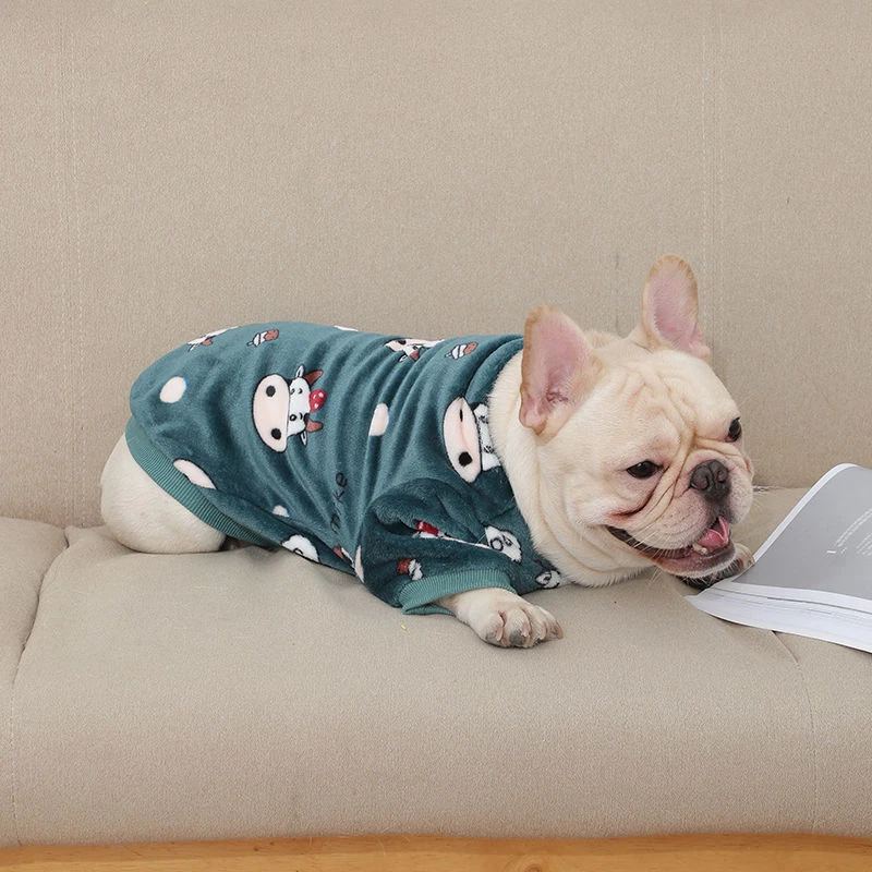 Fashion French Pug Plush Pet Pajamas