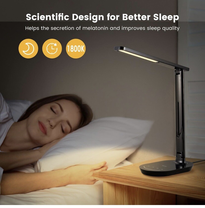 LED Desk Lamp, EyeCaring Table Lamps, Natural Light Protects Eyes, 5