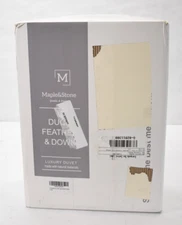 Maple & Stone Queen Feather Down Comforter Lightweight White Down Duvet Insert