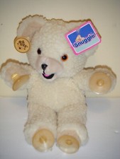 Vintage 1986 Russ SNUGGLE Teddy Bear With Suction Cups 10" Stuffed Plush Toy