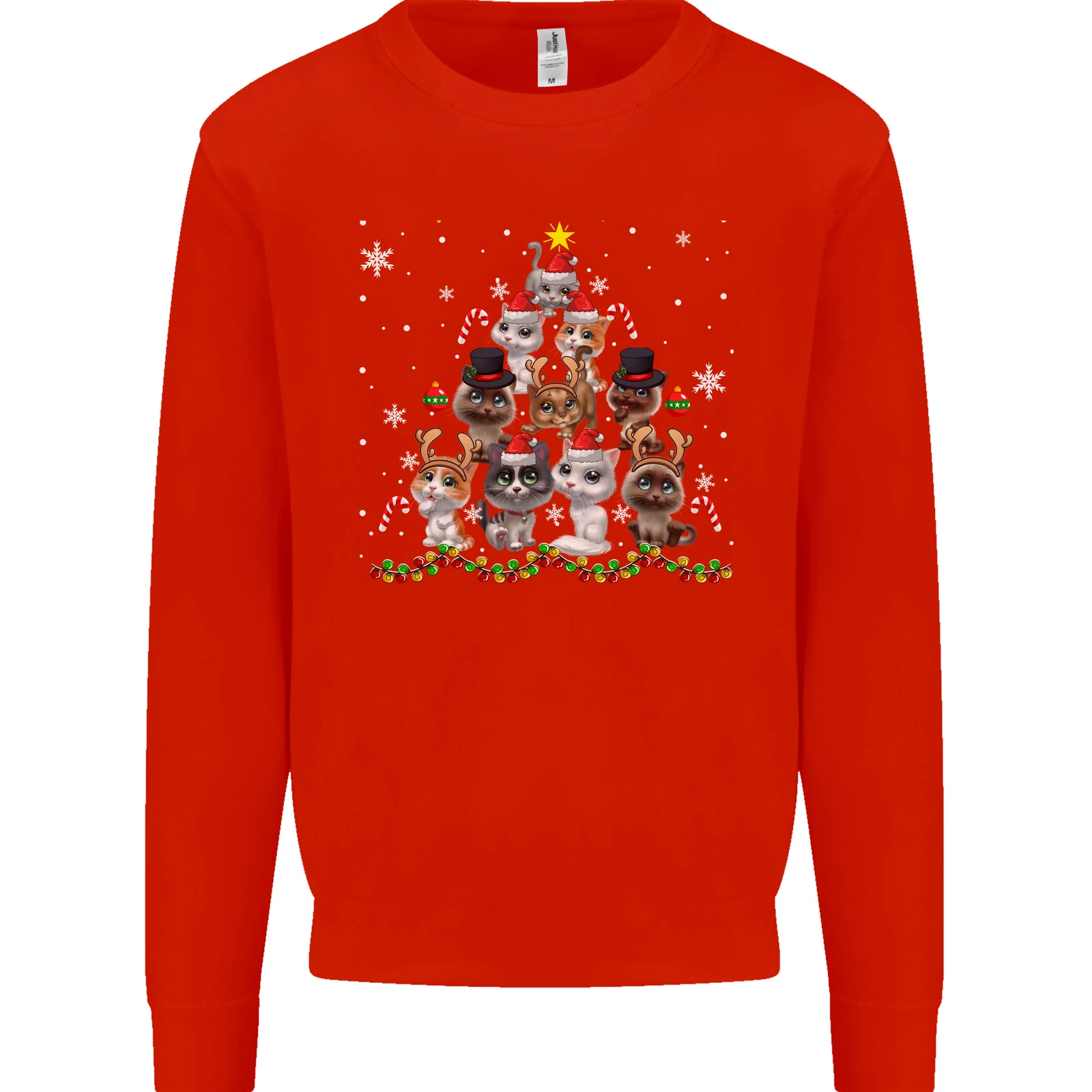 Christmas Cat Tree Men's Sweatshirt