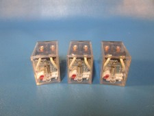 LOT OF 3 Omron LY2N, RELAY, POWER TYPE, W/ LED, 8 PIN, 10 AMP, 110-120 VAC