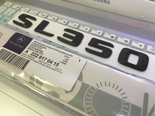 Black "SL350" High quality Rear Trunk Emblem Decal Badge For Mercedes Benz SL350 - Picture 3 of 7