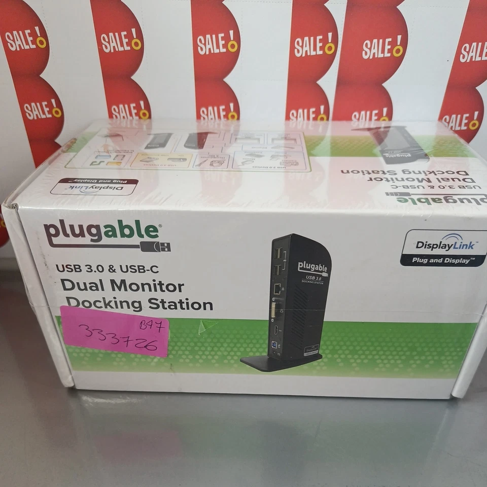 Plugable UD3900EU USB 3.0 Universal Docking Station with Dual Video Output - Image 3 of 4