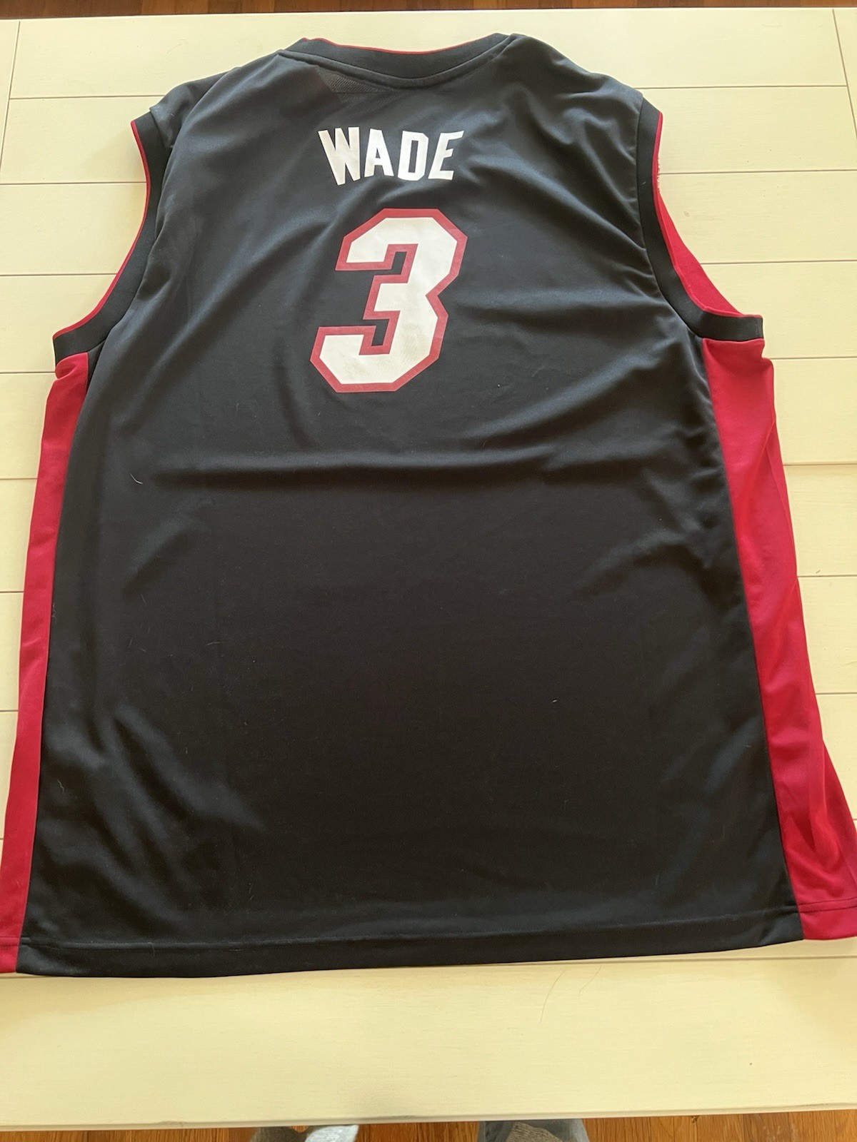 adidas NBA Miami Heat Dwyane Wade #3 Jersey Black Red XXL thumbnail 2