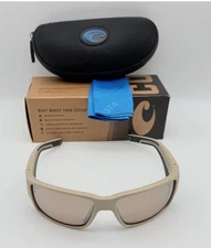 NEW Costa Del Mar BLACKFIN PRO Polarized Sunglasses Matte Sand/Copper Silver 580