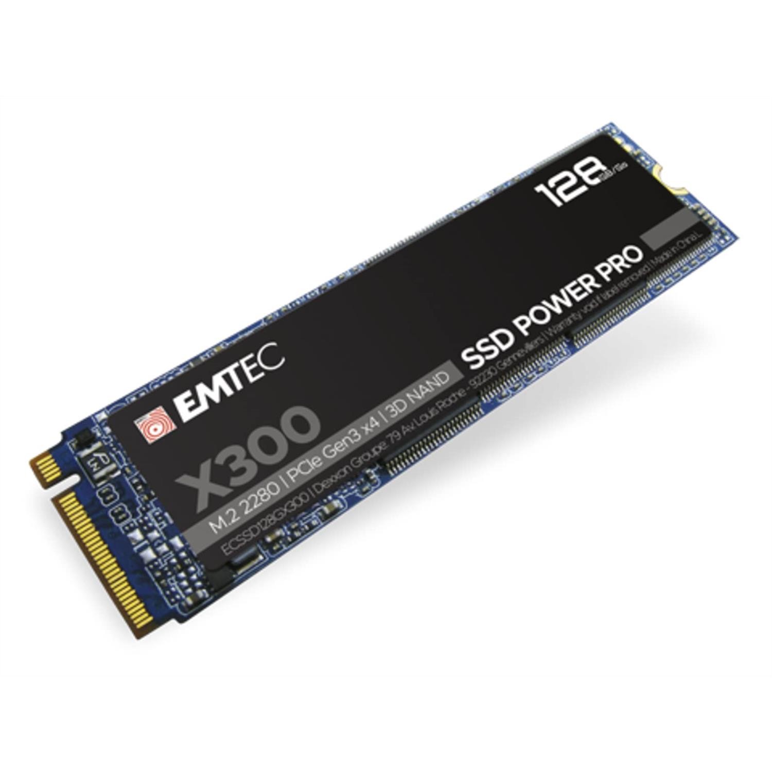 SSD M.2 128Go Emtec X300 Power Pro Disque Interne 2280 pour PC Bureau