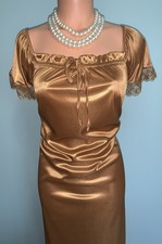NEW Satiny Shiny LONG Silky Lingerie 1X Nightgown Slip Dress HEAVENLY SOFT