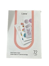 Liene Photo Sticker Cutter with 72 Sheets 4x7" Sticker Paper  Ink