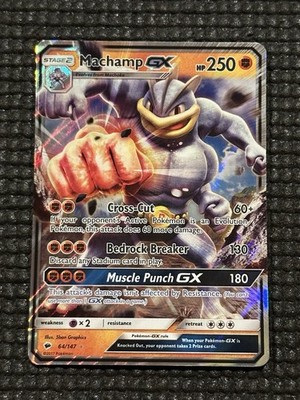 Machamp GX - 64/147 - Pokemon Burning Shadows Sun & Moon Ultra Rare Card NM