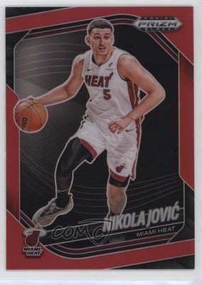 2024-25 Panini Prizm Black Red Prizm 16/299 Nikola Jovic #194 jc3