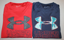 Boys Under Armour Short Sleeve Shirts Lot Of 2 Size Loose YLG