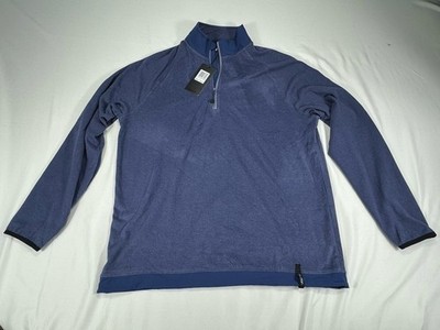  Motion Long Sleeve Pullover Shirt  Large  1/4 Zip  Blue Night Shadow  Men s