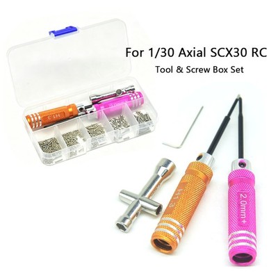 192Pcs Screw Kits Screwdriver Tool Set for 1/30 Axial SCX30 RC Car Repair Tools