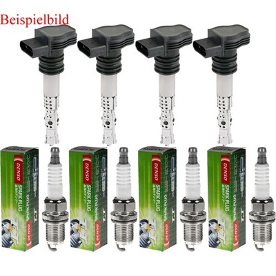 4x KAMOKA Zündspule + DENSO Zündkerze für Renault Megane I BA0/1_ 1.6 16V